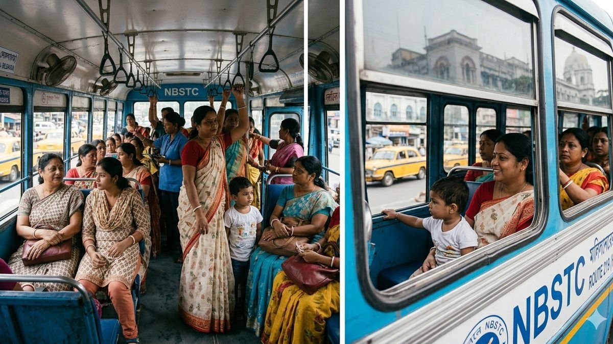 মহিলাদের জন্য বিনামূল্যে সরকারি বাস পরিষেবা শুরু বাংলাজুড়ে | মহিলাদের জন্য বিনামূল্যে বাস পরিষেবা চালু পশ্চিমবঙ্গে | West Bengal Free Bus Travel For Women